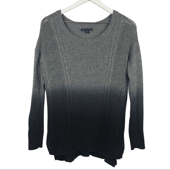 American Eagle Cable Knit Ombré Pullover Sweater Women Sz S - Picture 1 of 6